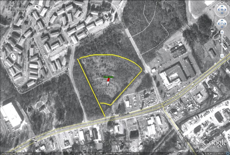 former site-outline still visible