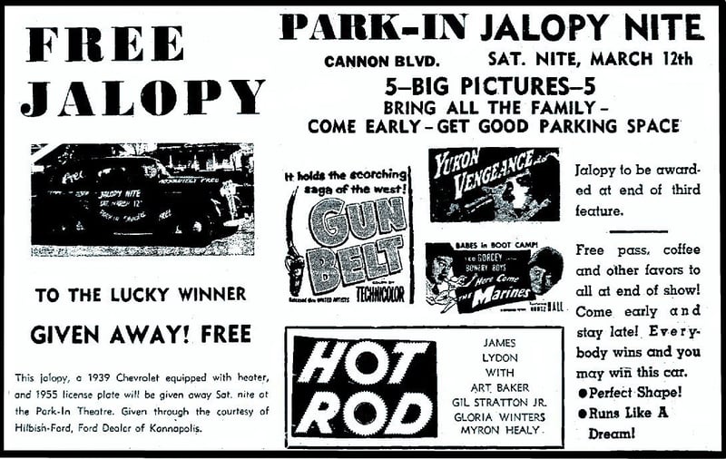 From Nostalgic Drive-In Theater Newspaper Ads.