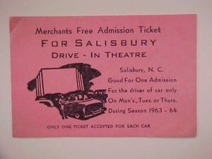 Ticket from the early 1960's.