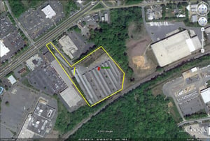 aerial view of former site-now Public Storage