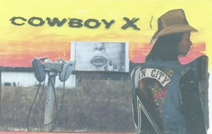 This is the cover art for my third album, Cowboy X (1993).