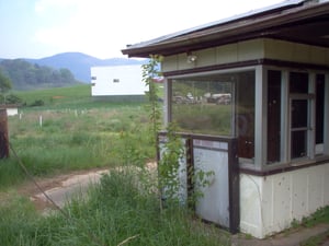 Ticket booth and screen