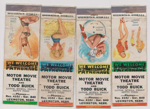 Advertising matchbook covers
