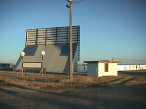 entrance, ticket booth, marquee, and screen tower