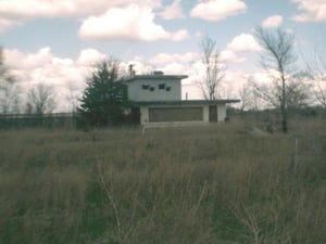 Projector building at Skyway Drive In - Schuyler, NE  Status - closed