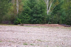 Pile of former screen poles.