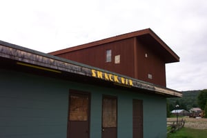 Snack bar and projection booth.