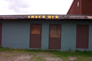 Side view of former snack bar entrance.