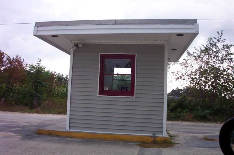 side view of the ticket booth
