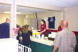 interior of snack bar