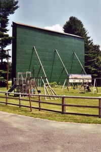 Playground facing entrance road
