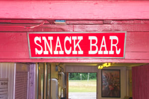 Snack bar sign.