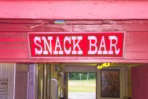 Snack bar sign.