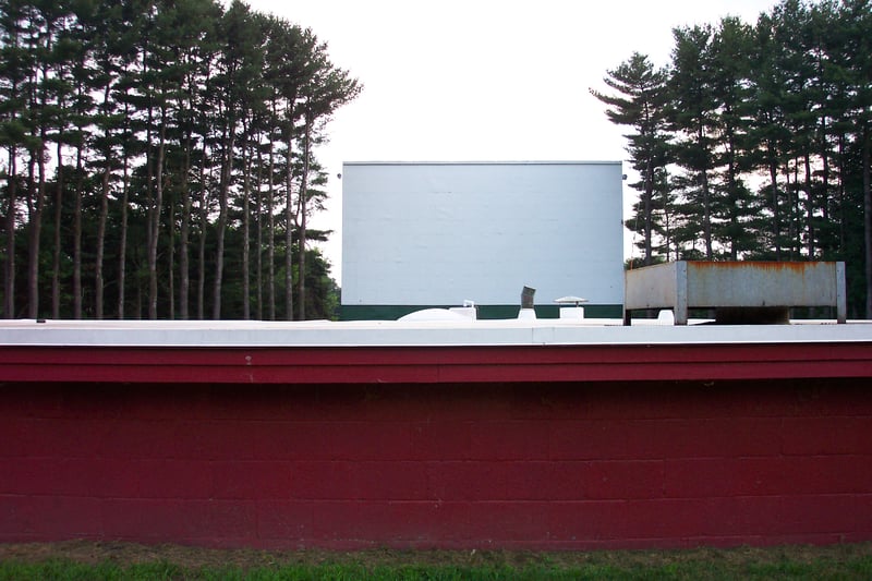 Screen view from the rear of the snack bar building.