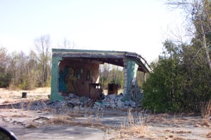 remains of the projection booth