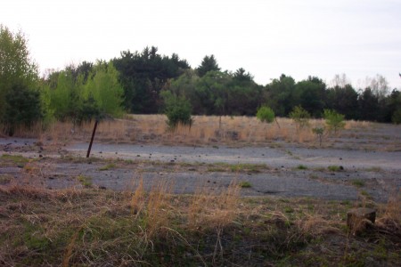 View of lot from the bottom of the screen tower.