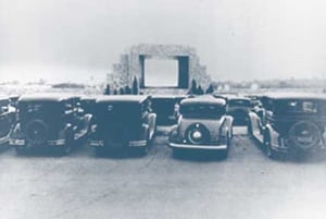 June 7, 1933 report: The World's first open-air automobile theater was opened on Crescent Boulevard last night with more than 600 motorists attending the initial performances. The theater was built for $60,000.