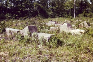 Concrete foundations of the screen tower