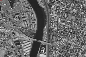 What sits on the land now