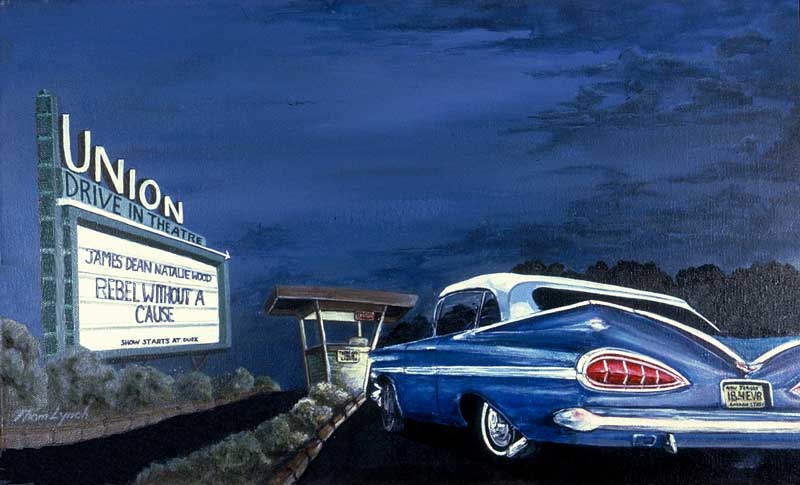 Several years ago I received a small grant from Union County NJ to do some paintings of places in the county. I choose to do paintings of places that I hung out at during my younger days. See thomlynch.com for more information.