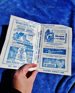 Union Drive-In movie flier from the summer of 1957.