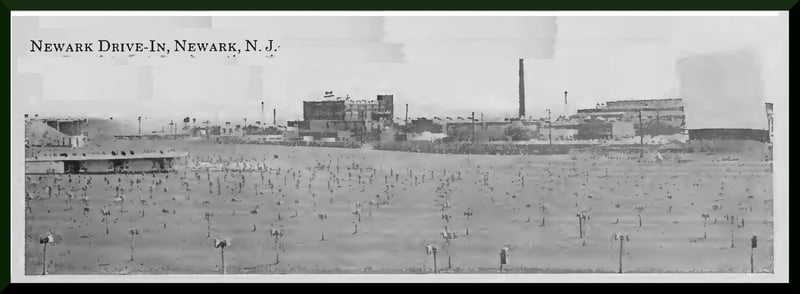 One of the few, very rare surviving photos of the Newark Drive-in.