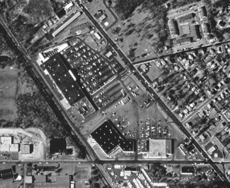 Only remains visible is the White Horse on the tower just North of 5 trailers in center of photo.