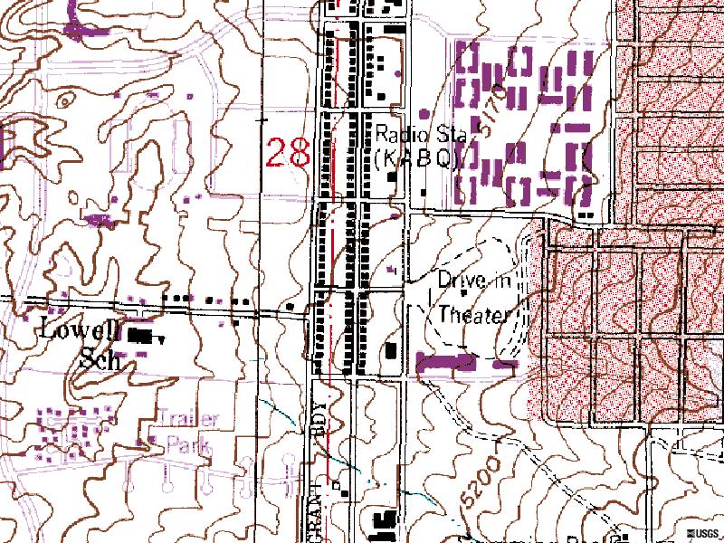 TerraServer map of former site
