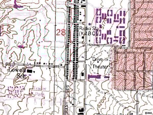 TerraServer map of former site