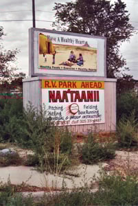 This wooden structure appears to be the old marquee