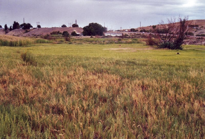Looking in the direction of the former screen