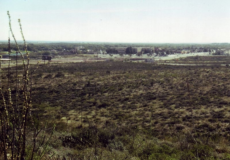 View from Living Desert State Park down onto the former Drive-In site which is the Hospital today