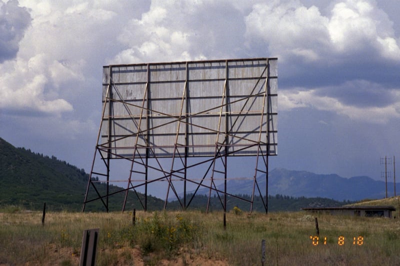 Back of screen as seen from Highway 84