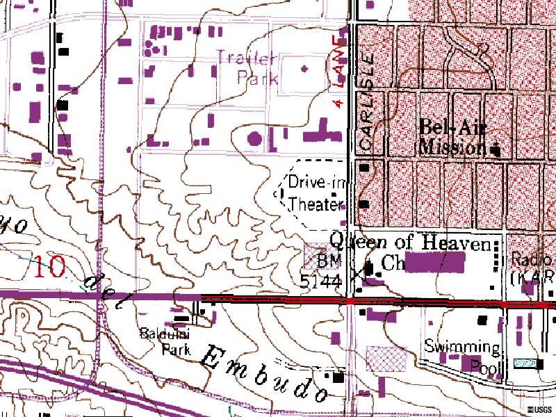 TerraServer map of former site