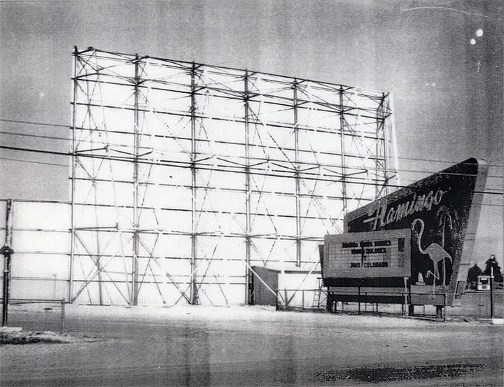 The Flamingo was a big twin screen drive in. Shut down in the early 1980s. Now a shopping center and residential area.