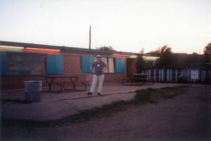 concessions stand in background