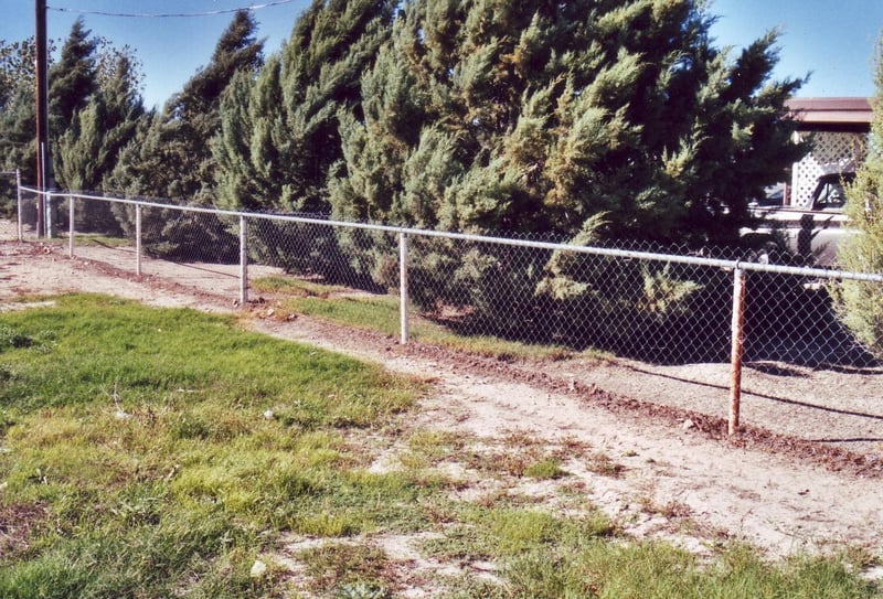 The speaker posts used as fence