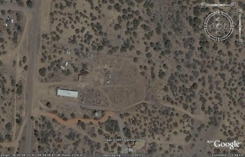 Aerial view of drive-in site