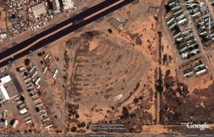 Aerial view of drive-in site