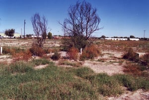 The drive-in`s second entrance consisting
of a single ticket booth