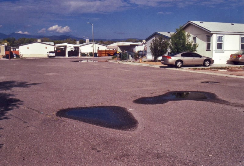 The trailer park now occupying part of the site