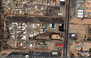 Aerial view of drive-in site