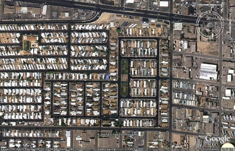 Aerial view of the drive-in site