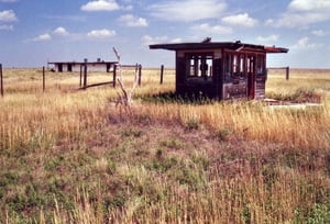 ticket booth and back side of building