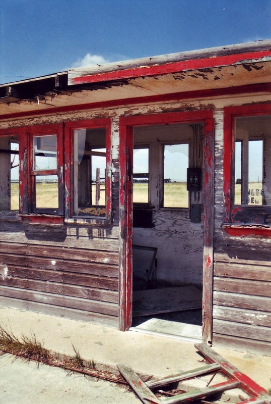 Close-up of ticket booth