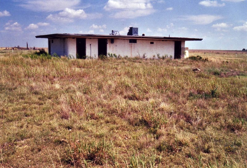 Rear side of projection/concession building