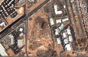 Aerial view of drive-in site