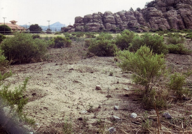 Trace of a ramp on field