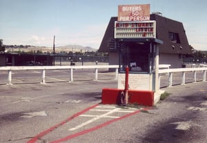 Another ticket booth with the projection building