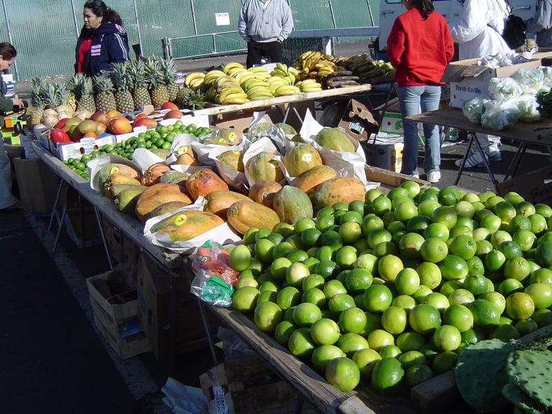 Produce (among other items) being sold at the Public Market.